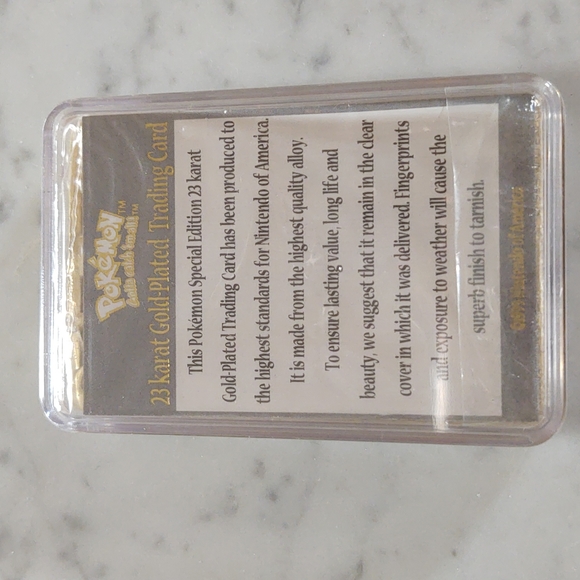 23 Carat Gold Plated Poliwhirl Pokemon Collectible Card and Pokeball - Picture 4 of 11